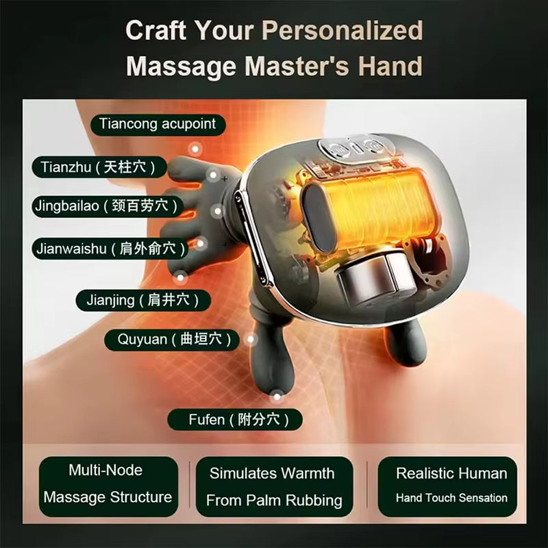 Bionic Neck Shoulder Massager N7 Kneading Massager Shawl 3-Level Modes Neck Cervical Waist Leg Body Muscles Massage Pillow
