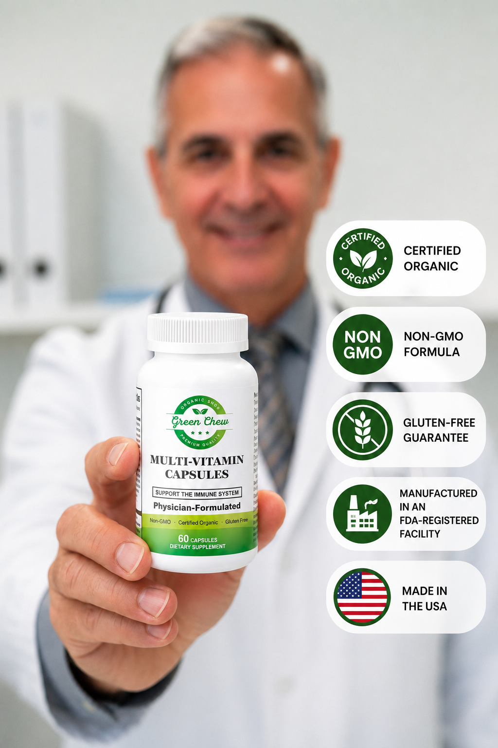 Green Chew Multivitamin Capsules – Dietary Supplement
