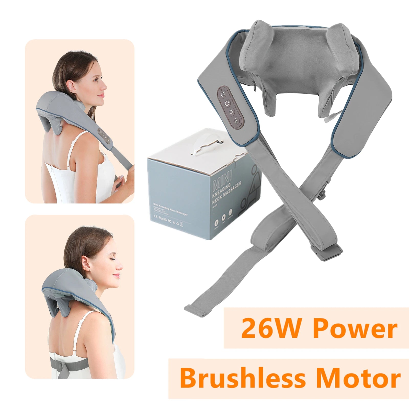 #1 Neck & Shoulder Massager – Cordless Shiatsu Kneading Wrap for Deep Muscle Pain Relief at Home