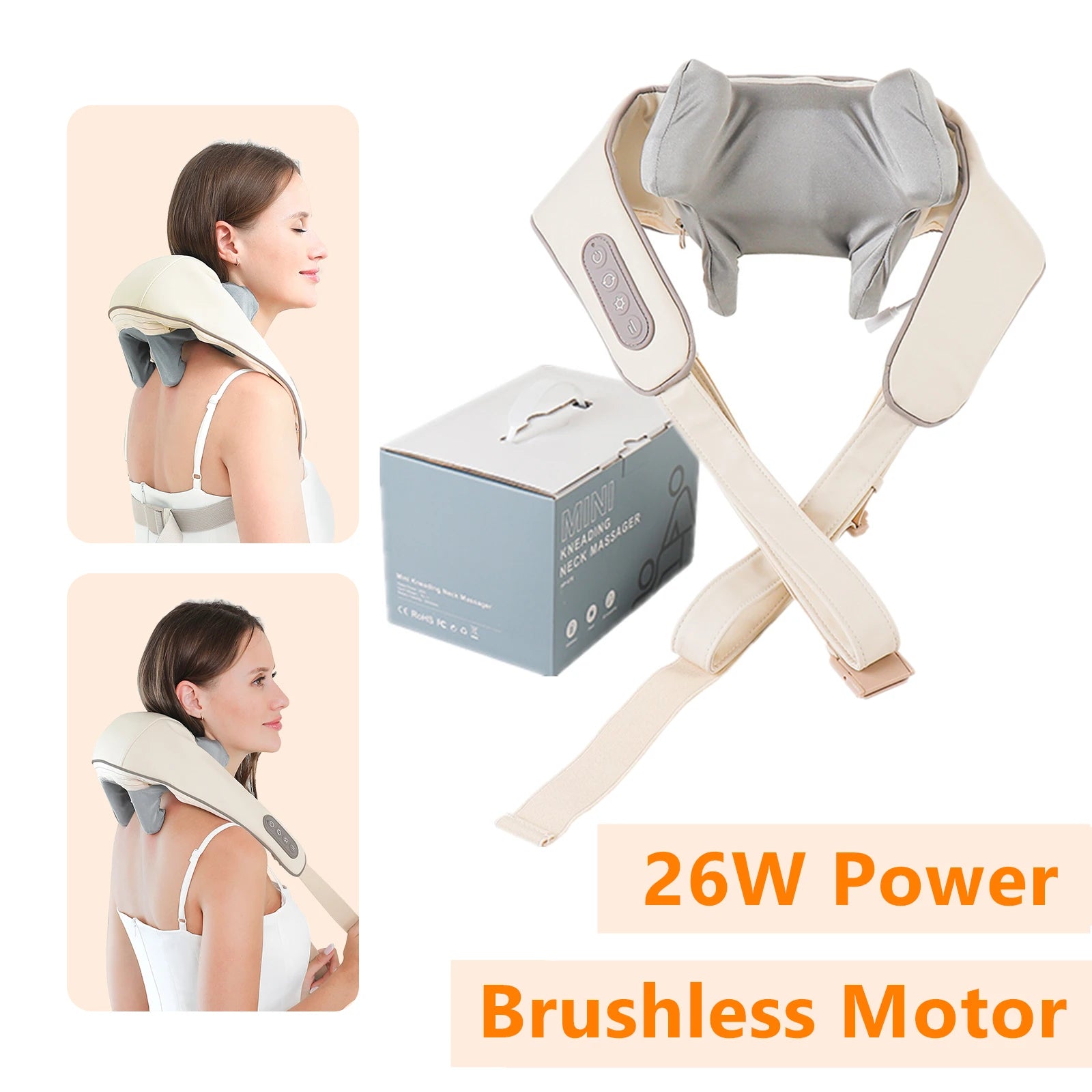 #1 Neck & Shoulder Massager – Cordless Shiatsu Kneading Wrap for Deep Muscle Pain Relief at Home
