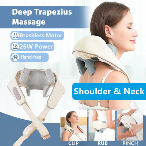 #1 Neck & Shoulder Massager – Cordless Shiatsu Kneading Wrap for Deep Muscle Pain Relief at Home