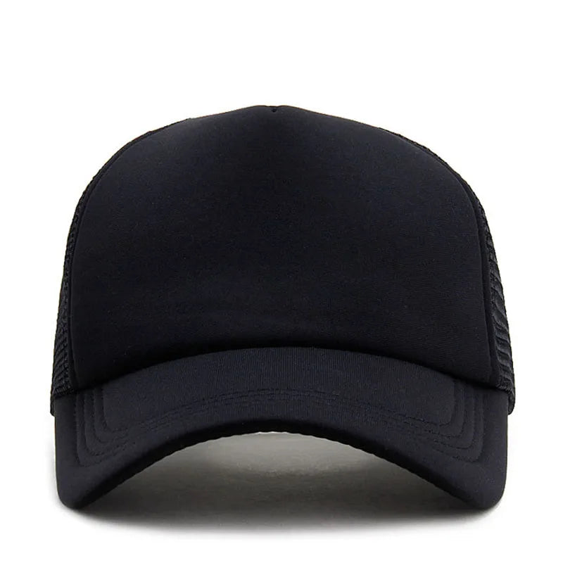 Unisex Cap Casual Plain Mesh Baseball Cap Adjustable Snapback Hats for Women Men Hip Hop Trucker Cap Streetwear Dad Hat