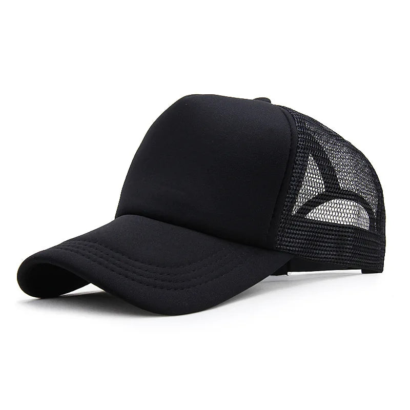 Unisex Cap Casual Plain Mesh Baseball Cap Adjustable Snapback Hats for Women Men Hip Hop Trucker Cap Streetwear Dad Hat