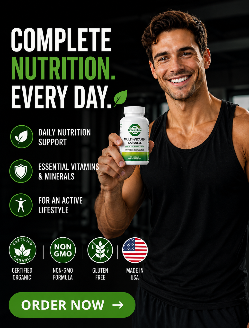 Green Chew Multivitamin Capsules – Dietary Supplement